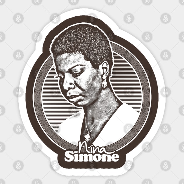 Nina Simone //\\ Original Retro Fan Art Design Sticker by DankFutura